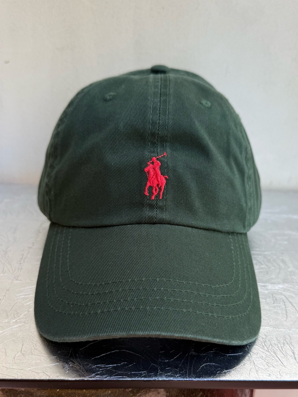 Polo by Ralph Lauren Dark Green Cap with Red Pony Logo